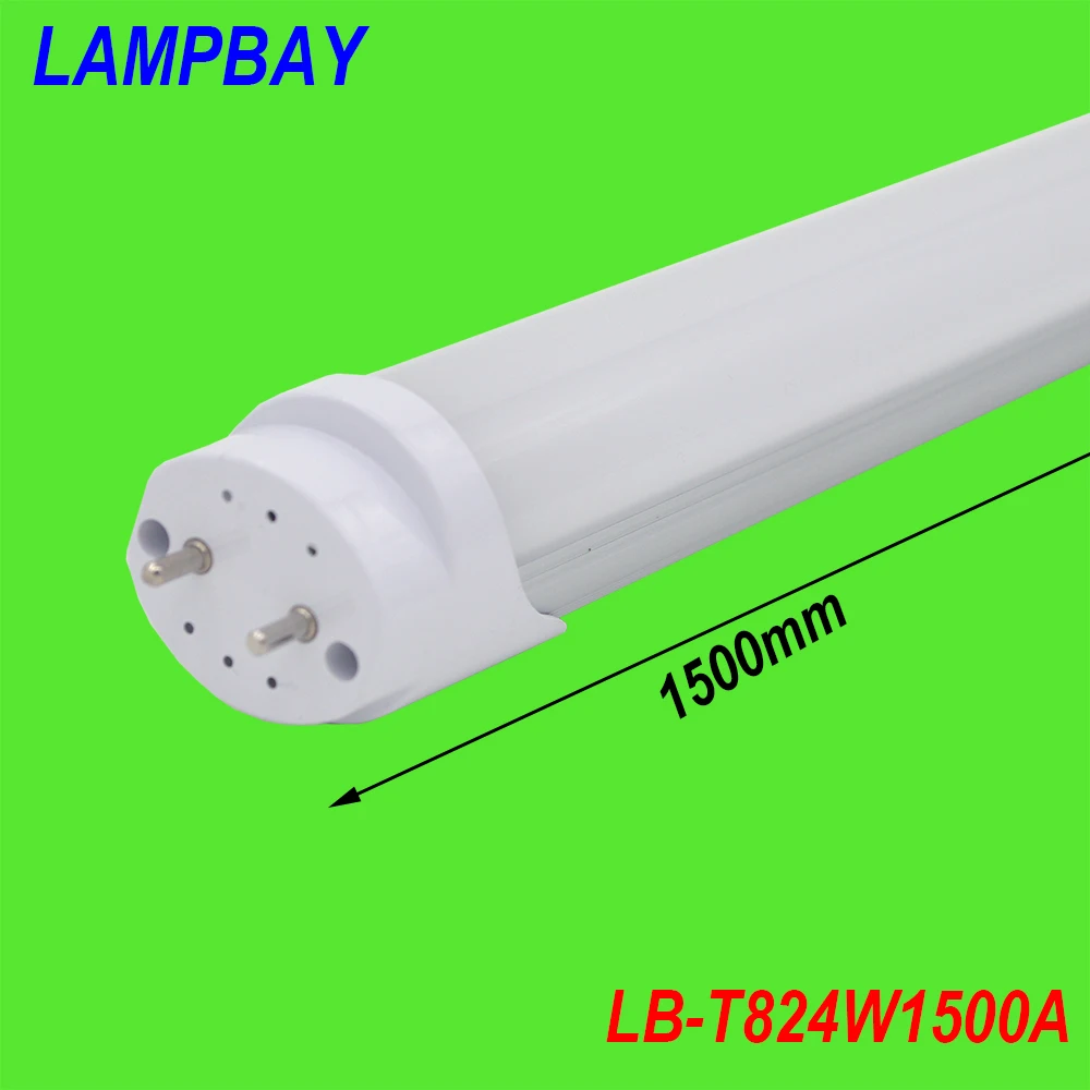 (30 Pack) Free Shipping LED tube 1500mm 5ft 1.5M 24W G13 T8 high lumens compatible with inductive ballast 85-277V