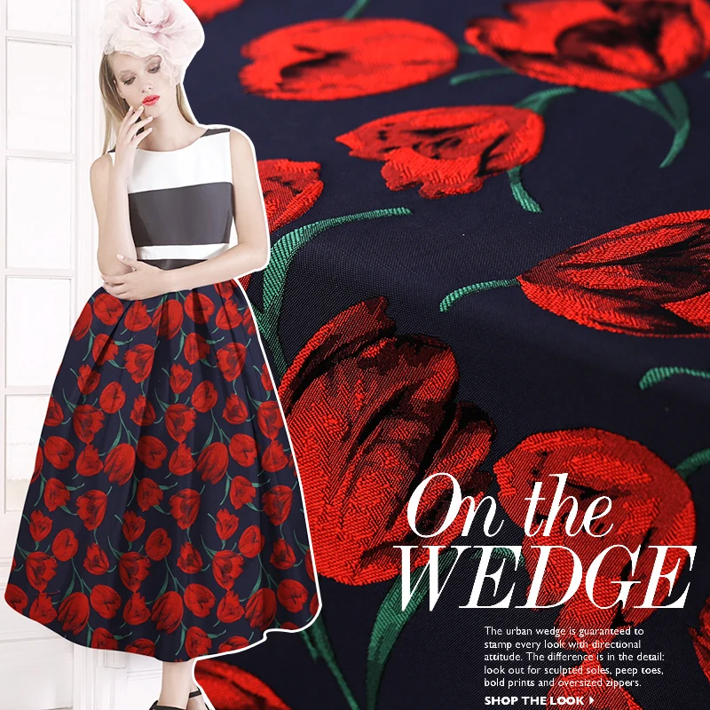 

France catwalk three - dimensional jacquard fabric jacket dress jacquard fabric wholesale jacquard cloth patchwork fabric