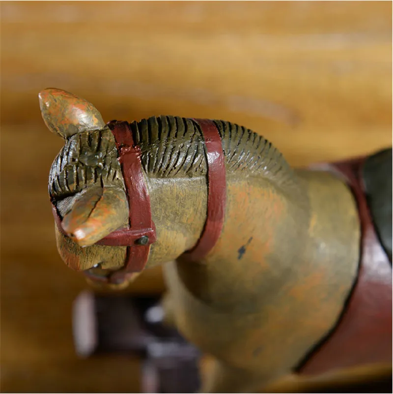 Дизайн качалка смолы фигурки лошадей американский стиль цветной Рисунок интерьера миниатюрные украшения