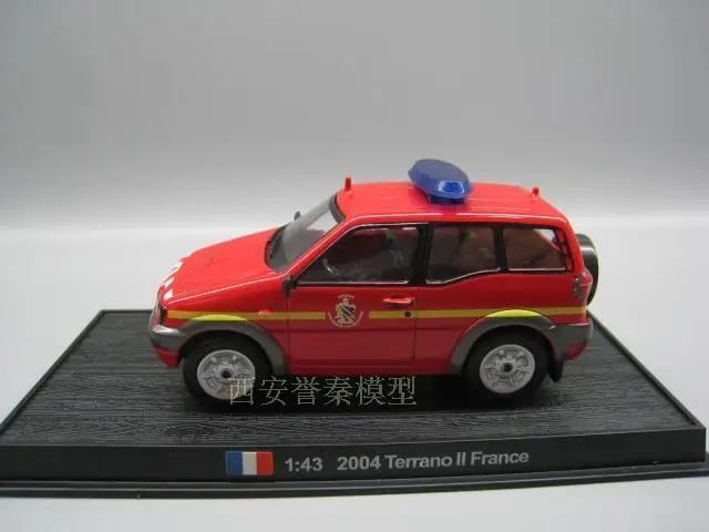 AMER 1/43 масштаб винтажная машина 2004 Terrano II Франция пожарная машина литая под давлением металлическая модель автомобиля игрушка для подарка/коллекции/украшения