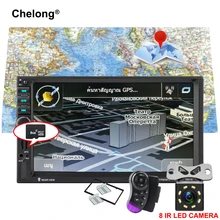 2 Din di Navigazione GPS MP5 Auto Lettore 7 ”HD Bluetooth Stereo Radio FM Specchio Link Audio USB Auto di Elettronica autoradio 7021G