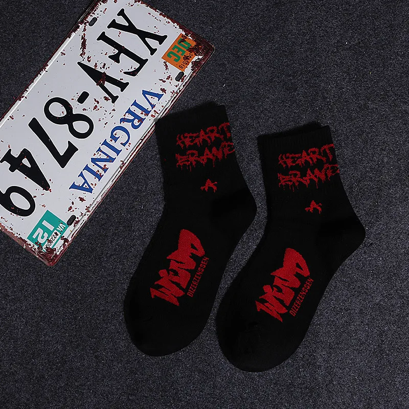 1 пара, хлопковые мужские носки в стиле хип-хоп, Harajuku, цветные носки для мужчин, Свадебные Рождественские подарки для мужчин, нарядные носки - Цвет: P