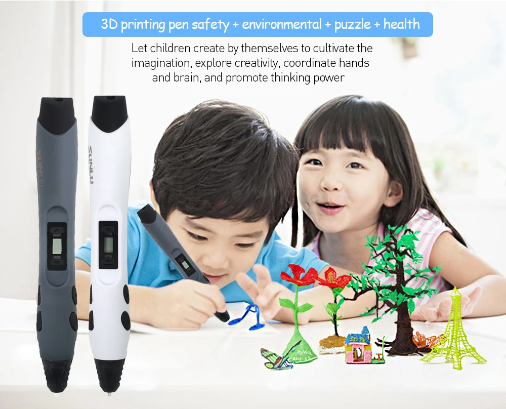 SUNLU завода sl-300 3D Ручка DIY модель MAGIC принтер с 1.75 мм PLA ABS Нити stylo 3D Рисунок Пластик карандаш для детей