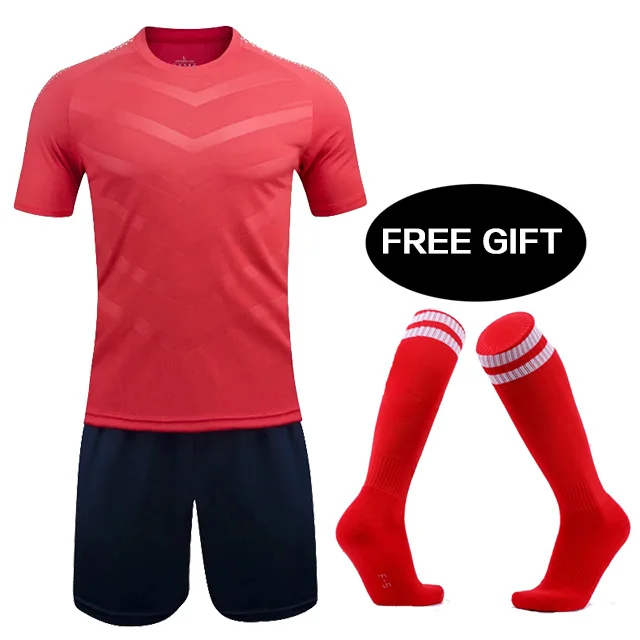 Детский спортивный костюм г. Новые комплекты футболок для футбола Survetement футбольный комплект для мальчиков, спортивная одежда для мальчиков Maillot De Foot - Цвет: red