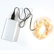 10 м USB светодиодный свет шнура водонепроницаемый светодиодный медный провод Гирлянда праздник уличная гирлянда для рождественской вечеринки Свадебные украшения