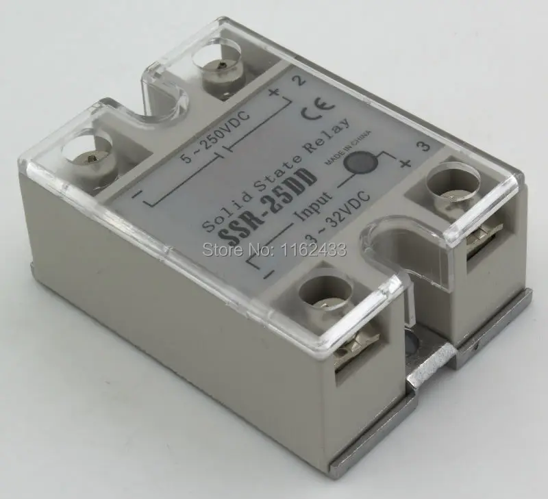 Ssr Relay SSR-25 DD Solid State Relay, 25A 5-220VDC Solid State Relay 25 A 5 220 Vdc Solid State Relay Module Compact Size For The Industrial Automatic Process 220v Relay
