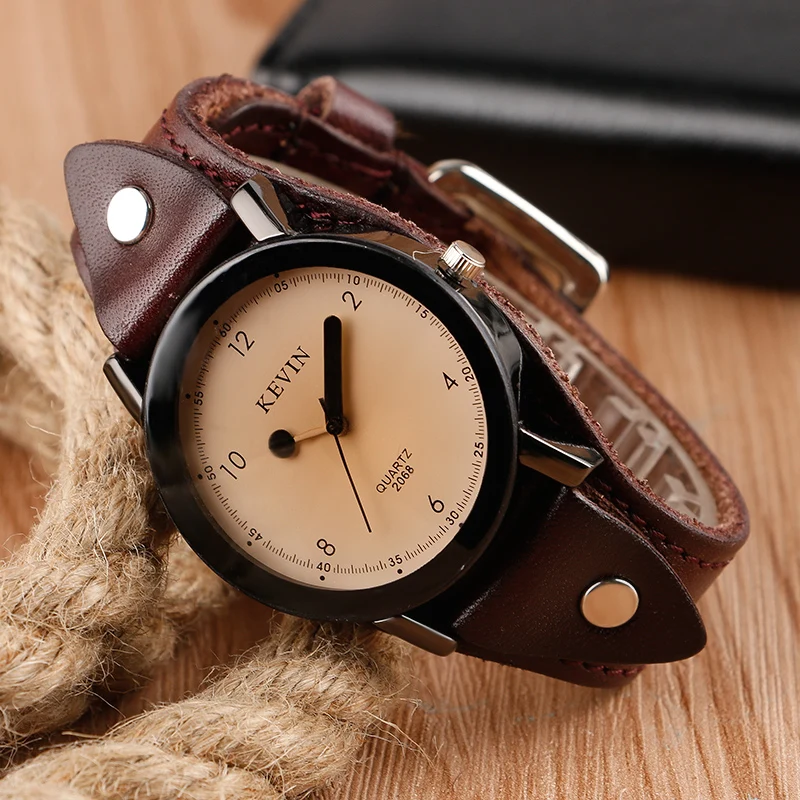 

Chic Style Creative Fashion Wrist Watch Women Steampunk Clock Leather Band Strap Quartz-watch Lady Analog Dress Watch
