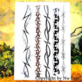 

SHNAPIGN Cute chain Temporary Tattoo Body Art Flash Tattoo Stickers 21*15cm Waterproof Tatoo Car Styling Home Decor Wall Sticker