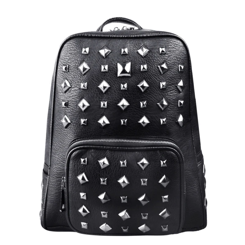 

Spring And Summer 2017 New 3D Cool Trend Metal Willow Nail Bag Han Edition Backpack Man Backpack