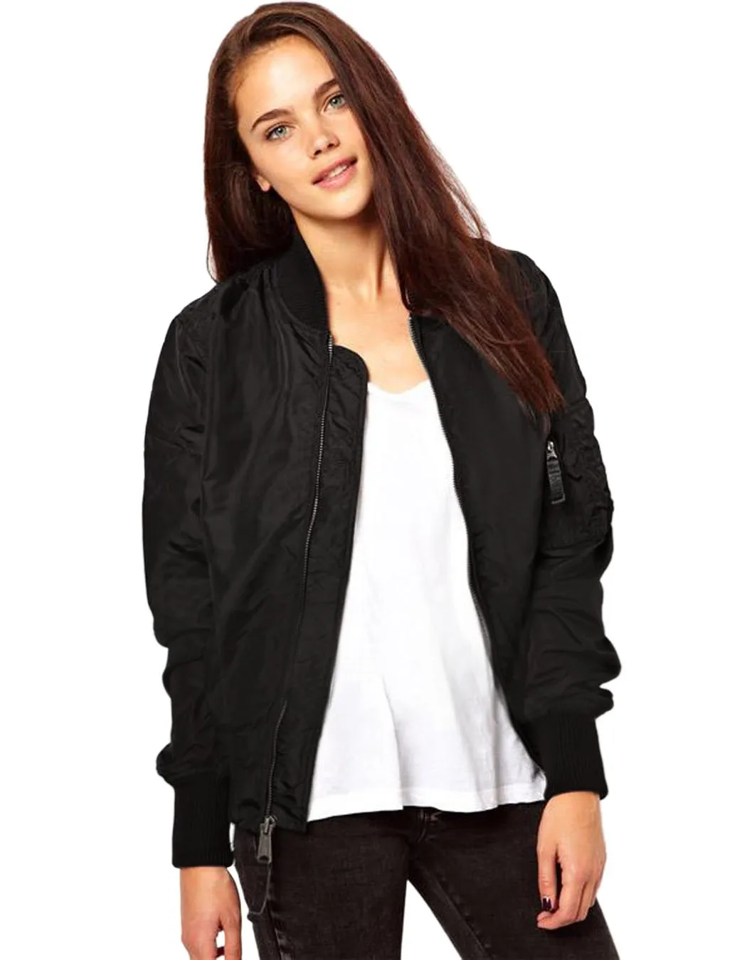 black baseball jacket womens