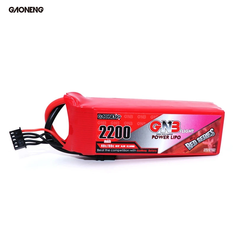 

Gaoneng GNB 14.8V 2200mAh 4S 40C XT60 Plug Rechargeable Lipo Battery for RC Models Racing Drone Quadcopter Spare Parts Accs