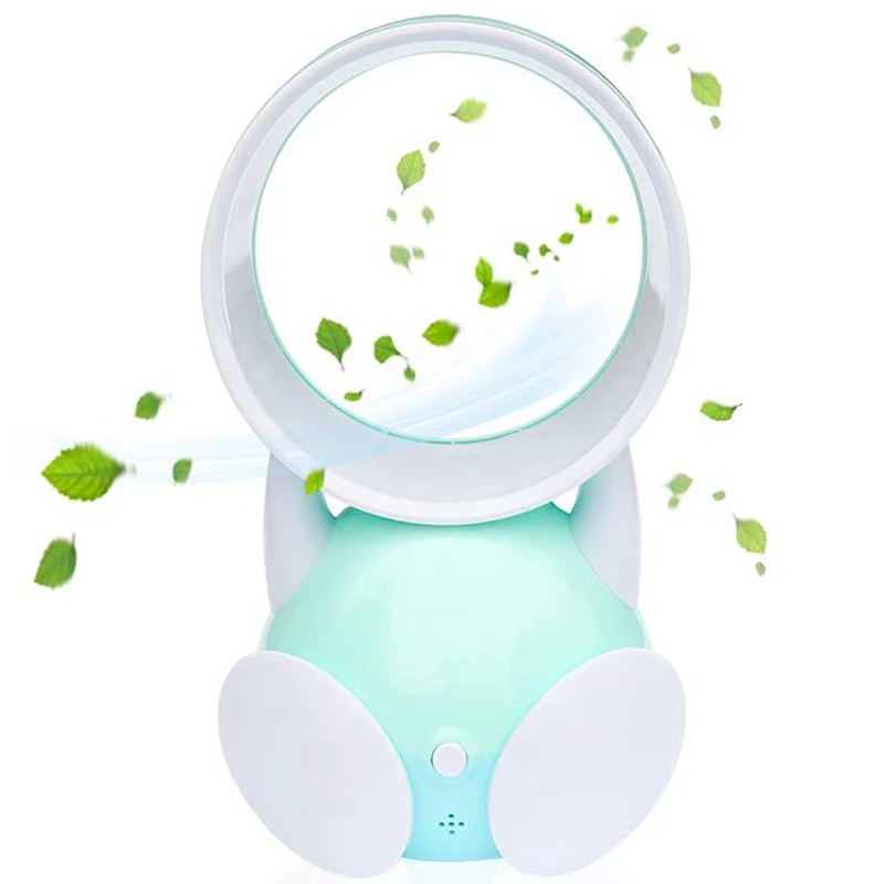 

Bladeless Fan, Cooling Desk Portable Fan, Safe Quiet Table Fan Portable Durable Lightweight For Home Bedroom Baby-Room