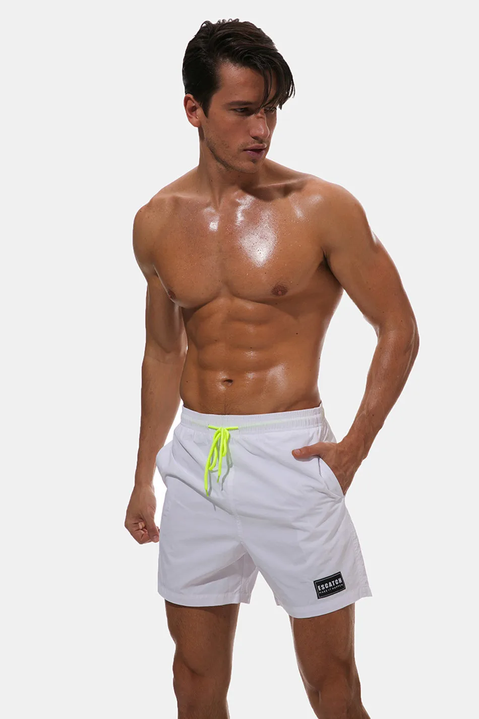 2018 stroje kąpielowe mężczyźni pływanie Trunks Mens Swim Briefs Maillot de Bain Homme strój kąpielowy Bermudy Surf Beach Wear Man Board Spodenki -