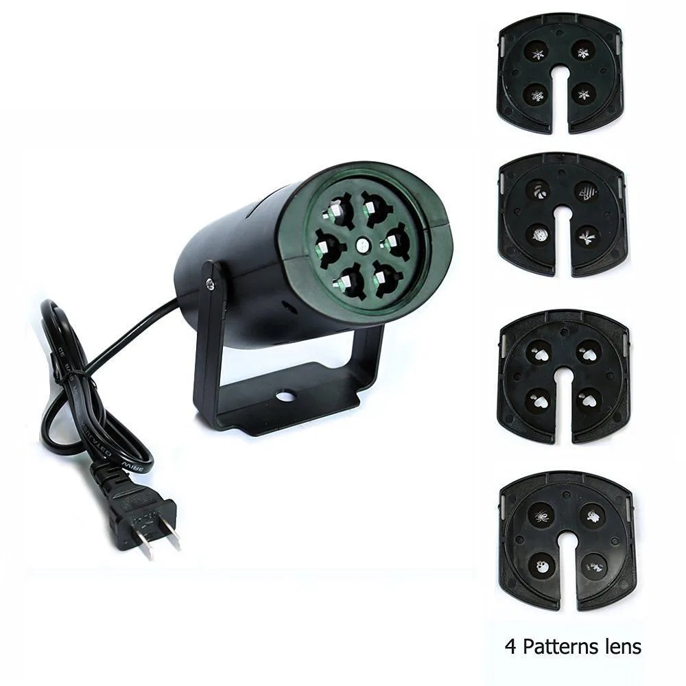 Laser Projector Lamps LED Stage Light Heart Snow Spider Bowknot Bat Christmas Party Landscape Light Garden Lamp Outdoor Lighting 9