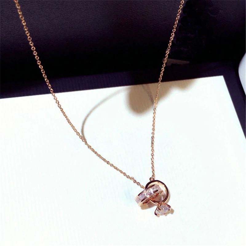 Charmwin, новая мода, кубический цирконий, короткое ожерелье, s, женские Стразы, круглый кулон, ожерелье, s ключица, ожерелье PN344