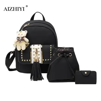 

Vintage Backpack Set Mochila for Women PU Leather Backpack School Shoulder Bag for Girls 3Pcs/Set Rucksack mochilas mujer 2019