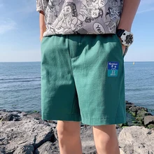 Летние новые мужские трендовые Оригинальные спортивные свободные прямые пляжные Ins Молодежные тонкие спортивные шорты большого размера