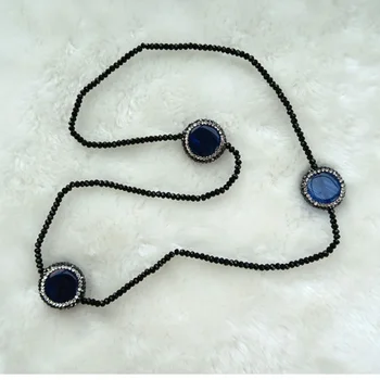 

3 Strands Pave Setting Rhinestone Crystal Gem Stone Necklace, Jewelry Crystal Glass Beaded Necklace or brackelet,NK01