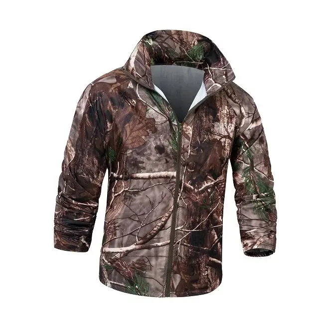 Мультикам лесной ветрозащитная куртка быстросохнущая кожа UPF50+ водонепроницаемый плащ ветровка тонкая военная одежда охотника - Цвет: ML