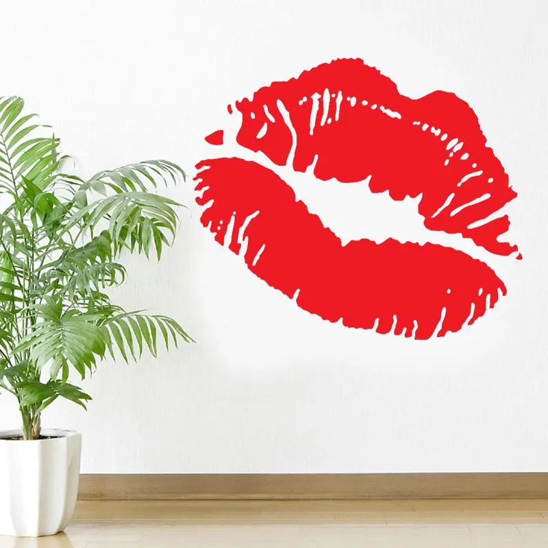 Мода девушка женщина горячие губы стены стикеры Искусство домашний Декор салон красоты виниловые наклейки рот F762