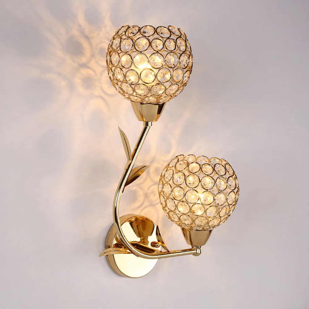 

Fashion E27 Led Wall Lamp Loft Home Lighting Modern 110v-220v Wall Mounted Bedside Lamps Crystal Wall Light Warranty 3 Years