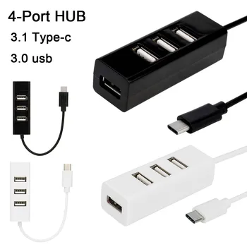 

Type-C To 4-Port USB 3.0 Hub USB 3.1 Adapter For Macbook 12 PC For Macbook Smartphone PC for iMac HUB Adapter