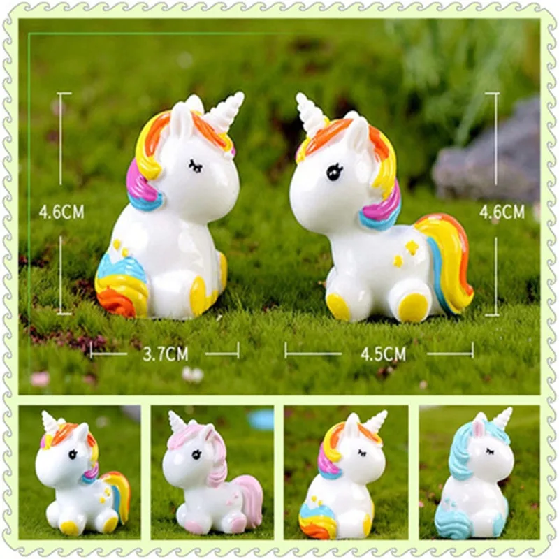 Licorne Figurine Unicorn Resin Cabochon Pop Figurine Animaux Licorne