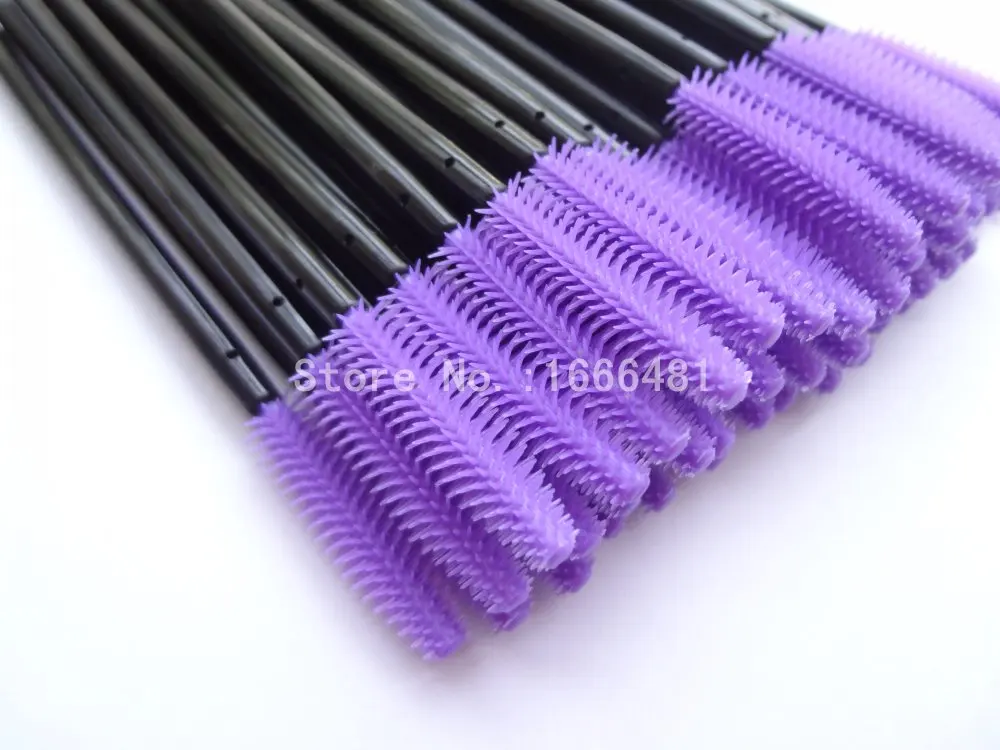 

500pcs Professional Make Up Brush Mini Silicone One-Off Disposable Eyelash Brush Mascara Applicator Wand Brush