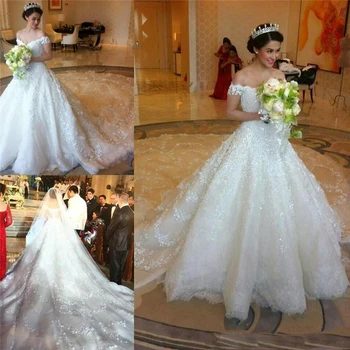 

Robe de mariee Fantastic New Long Wedding Dress 2016 V-neck Cap Sleeve Beading Chapel Train Ball Gown Long Wedding Gowns