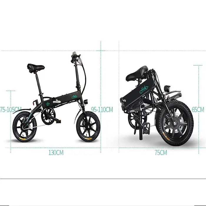 Discount 14 Inch Electric Bicycle Aluminum Alloy 250W Motor 36V Electric Mountain Bike Cycling Waterproof Lightweight Foldable Electric 8