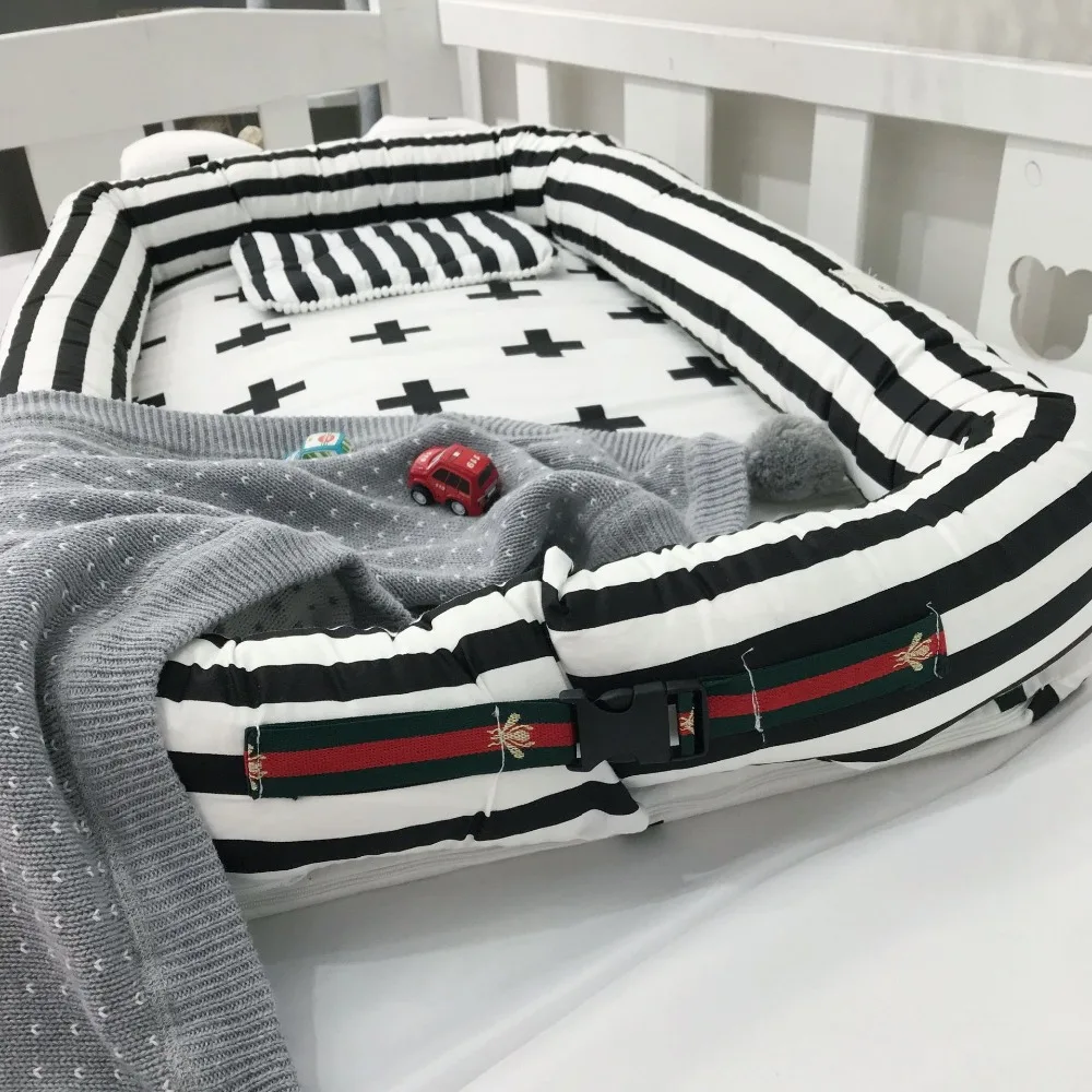 Infant Baby Portable Bed Multifunctional Detachable Crib Newborn Bionic Bed Washable Kids Travel  Removable Cotton Cradle (2)