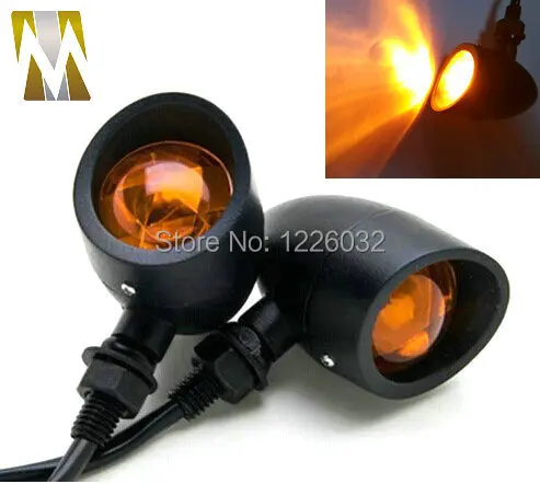Black Metal Motorcycle LED Turn Signal light Indicator Flasher For Mini Sportster Harley Bobber Chopper brake