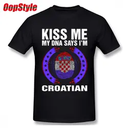 Моя ДНК говорит, что я хорватский флаг Хорватии футболка для мужчин плюс размеры хлопок Футболка команды 4XL 5XL 6XL Camiseta