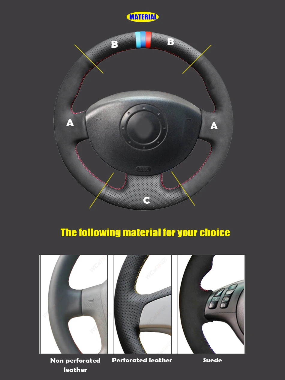 steering wheel cover for Renault Megane 2 2004 2007