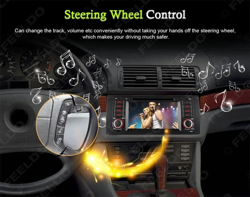 Flash Deal FEELDO 7" Android 6.0 (64bit) DDR3 2G/32G/4G LTE Octa Core Car DVD GPS Radio Head Unit For BMW 3 Series E39/X5 E53/M5(96~03) 9