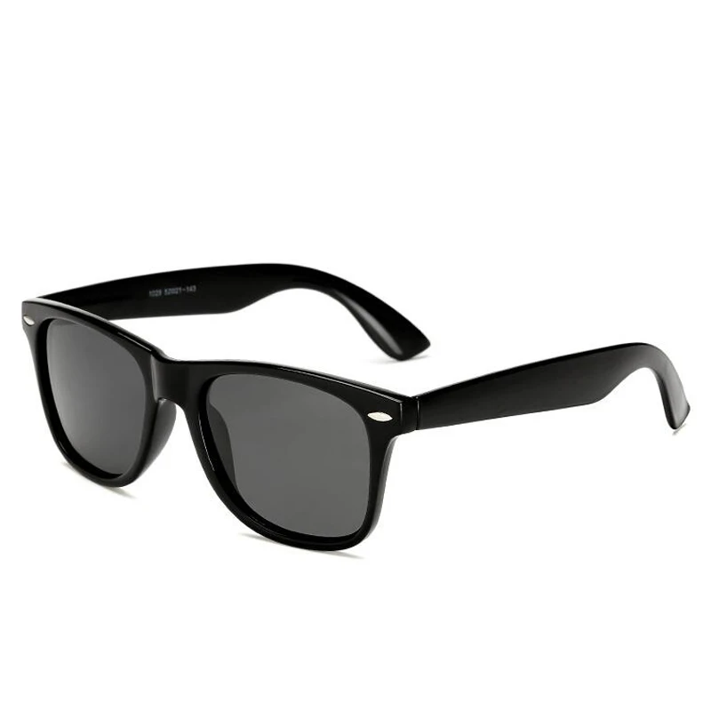 Модные поляризационные Квадратные Солнцезащитные очки ночного видения для мужчин и женщин, зеркальные солнцезащитные очки, роскошные очки UV400, мужские очки - Цвет линз: black frame gray
