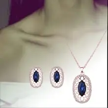 Chic Women’s Jewelry Vintage Fashion Women Wedding Jewelry Rose Golden Spherical Necklace Earring Jewelry Set For Accessories