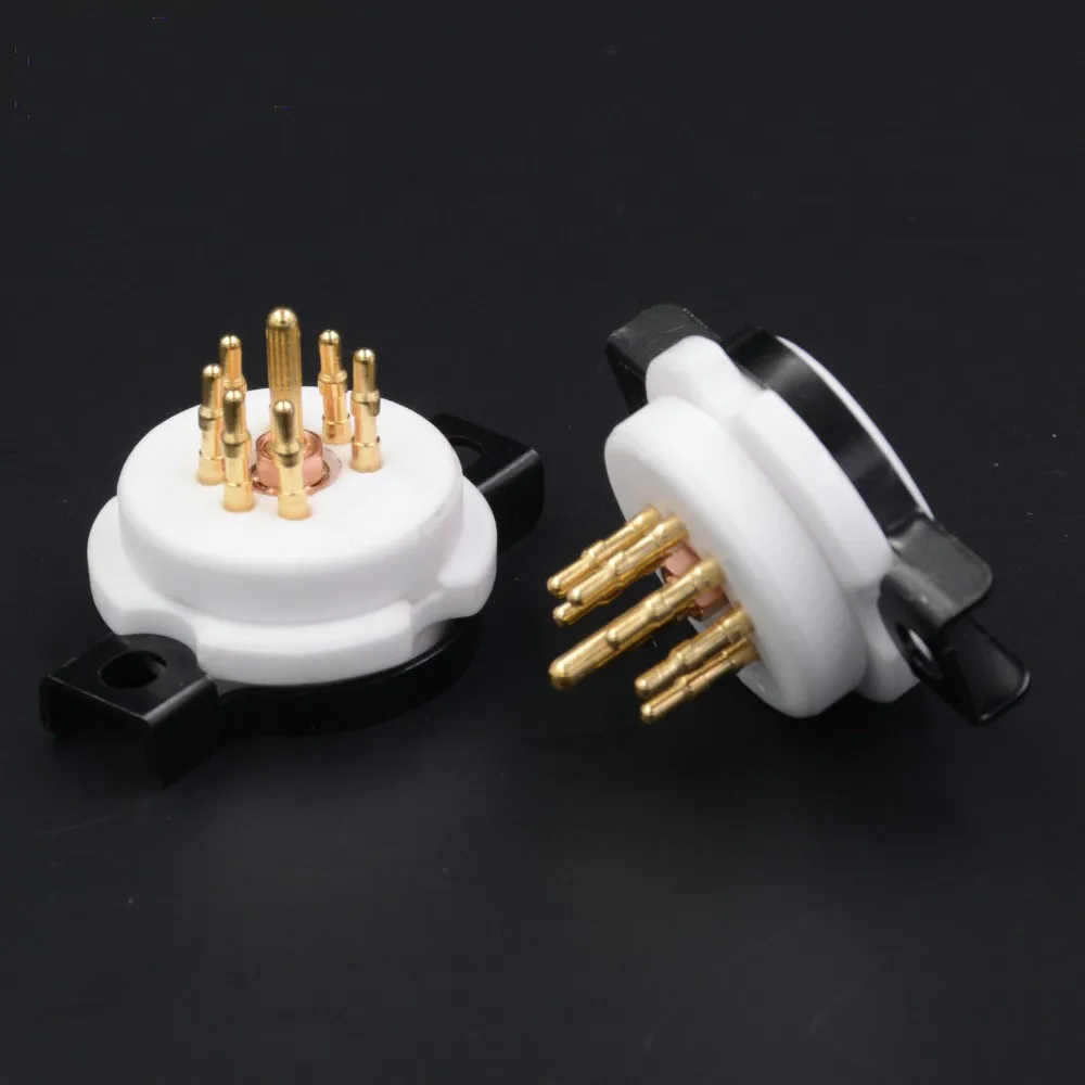10pcs/lot 7pin Vacuum Tube Socket Valve Base For 6Z4 6X4 EF95 EF91 6AU6