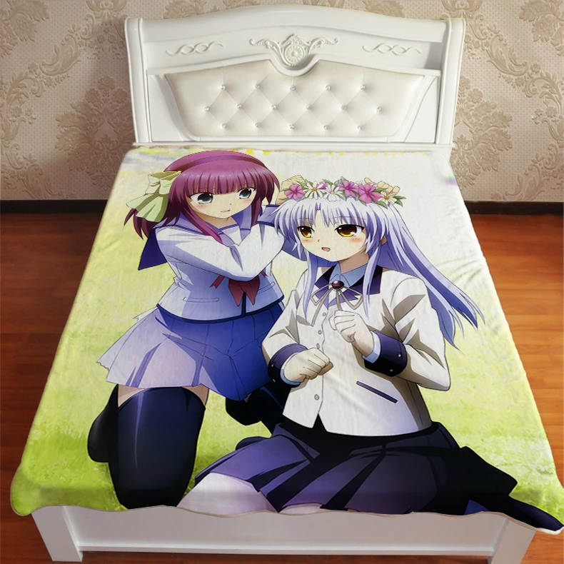 Anime Manga Angel Beats Sofa Bed Kid Adult Throw Blanket Warm 002
