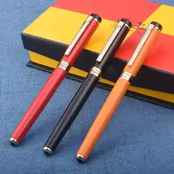 

Pimio 908 Fashion Black and Gold Clip 0.7mm Black Ink Refill Roller Ball Pen with Original Gift Box Ballpoint Pens Free Shipping