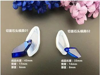

2 Pieces Epoxy Silicone Pendant DIY Molds Jewelry Making Tools with Hole