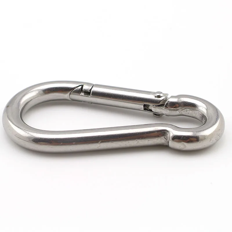 304 stainless steel carabiner hanging fast snap spring hook buckle