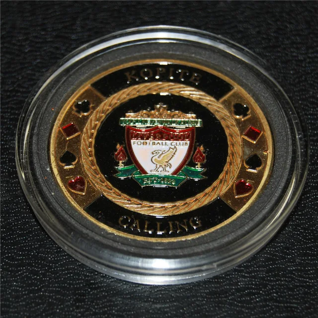 

10pcs/lot free shipping,1892 Premium Liverpool Football Club Poker coin
