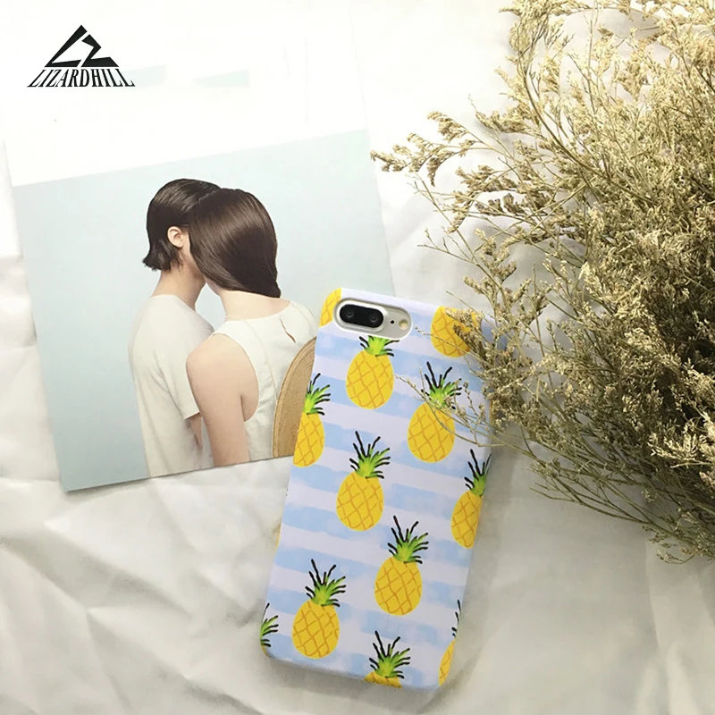 Lizardhilm Симпатичные Фрукты Ананас персик Жесткий ПК Coque телефонные чехлы для iPhone 7
