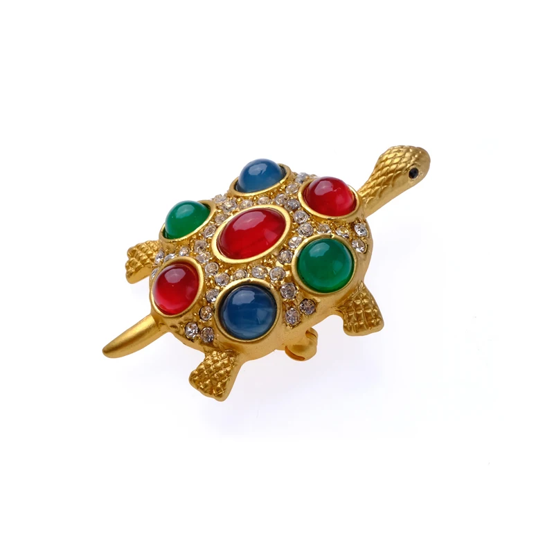 Бутик amorita мульти драгоценный камень Черепаха дизайн броши в форме черепахи