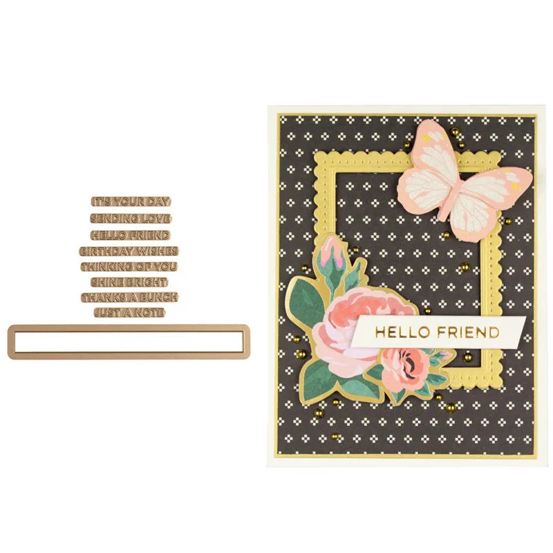

Phrases Notes Words Metal Hot Foil Plates for Scrapbooking DIY Album Embossing Paper Card Making Decor New 2019