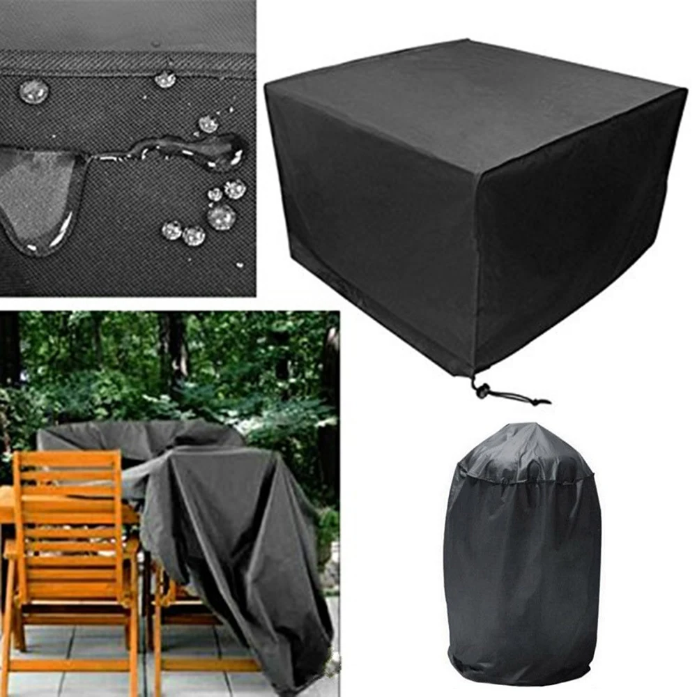 

Useful1 PC Polyester Rain Cover Outdoor Protective Waterproof Dustdproof Gas BBQ Grill Barbecue Cover Protector Black