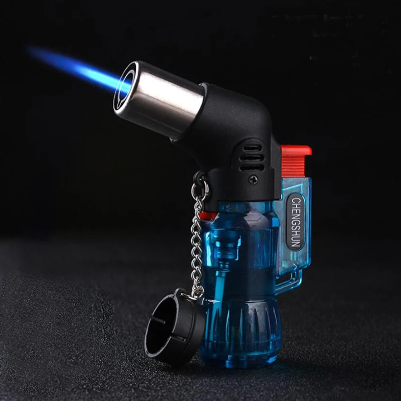 

Mini Butane Jet Torch Cigarette Windproof Lighter Random Color Plastic Fire Ignition Burner NO GAS