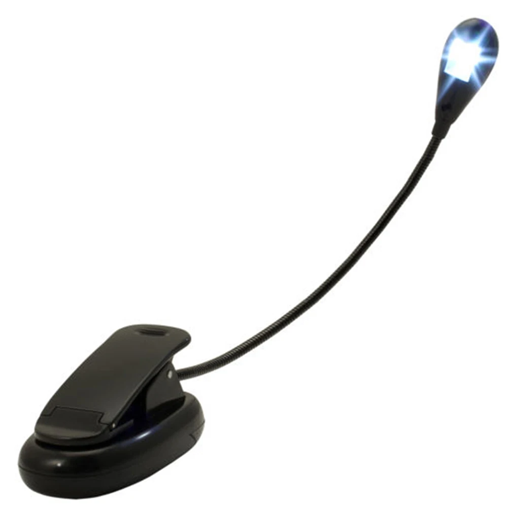 

2 Pcs/Set Clip-On LED Light Flexible Neck Travel Portable Clamp Book Reading Lamp HUG-Deals