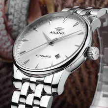 AILANG Luxury Mechanical Watch Wrist Automatic Retro Watches Waterproof 30M Men Wristwatch Clock Stainless Steel Erkek Kol Saati ailang men s watch stainless steel flywheel automatic mechanical watch hollow multifunctional waterproof personality men s watch